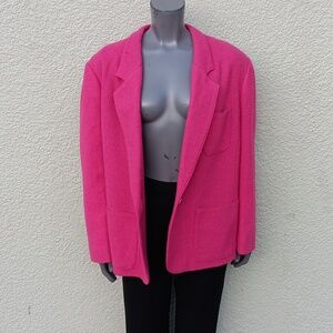PENDLETON LADIES VINTAGE PINK PURE WOOL (1) BUTTON BLAZER (USA)